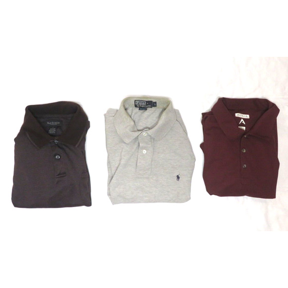 Lot of 3 Men's Polo Shirts Polo Ralph Lauren / Van Heusen / Antigua Golf Size L - Picture 4 of 16